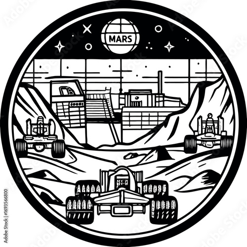 Martian exploration vehicles and structures mars planet