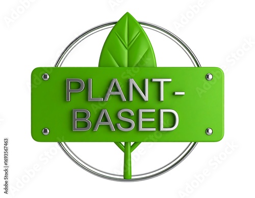 Green plant-based label
