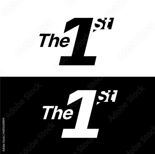 The 1st Logo Modern and Minimalist Design in Black and White