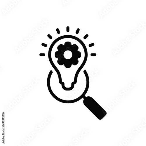 Black solid icon for strategy analysis