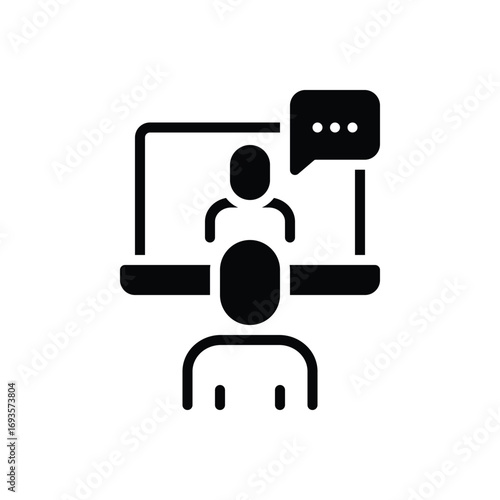 Black solid icon for consulting