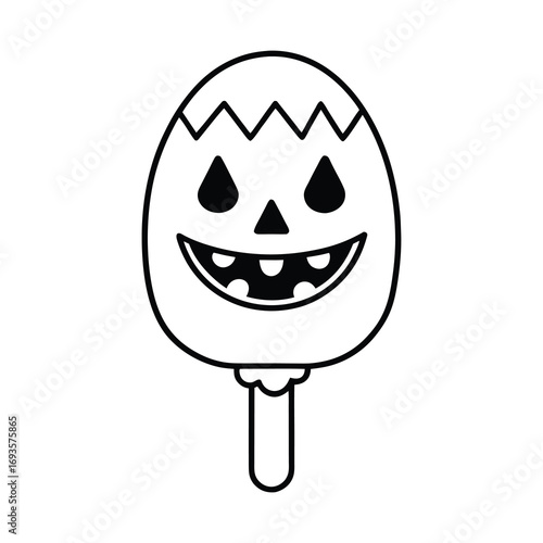 cute halloween treat design on white background