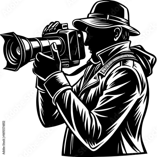 photographer silhouette black victor