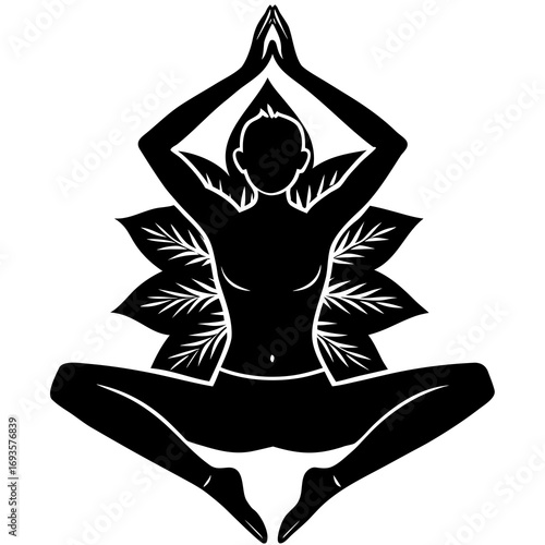 yoga pose silhouette victor