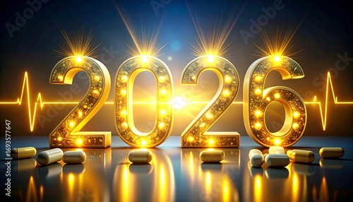 Happy New Year 2026 wishing from medicine company