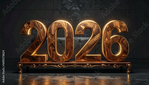 2026 Happy New Year text wishing from Furniture company.