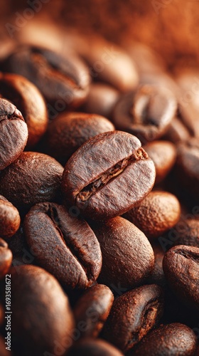 Wallpaper Mural Roasted coffee beans forming textured background for cafe and coffee lovers Torontodigital.ca