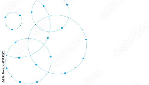 Seamless abstract background with circles and dots at their intersection.