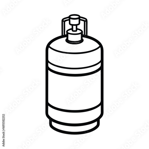 gas cylinder vector art on white background 