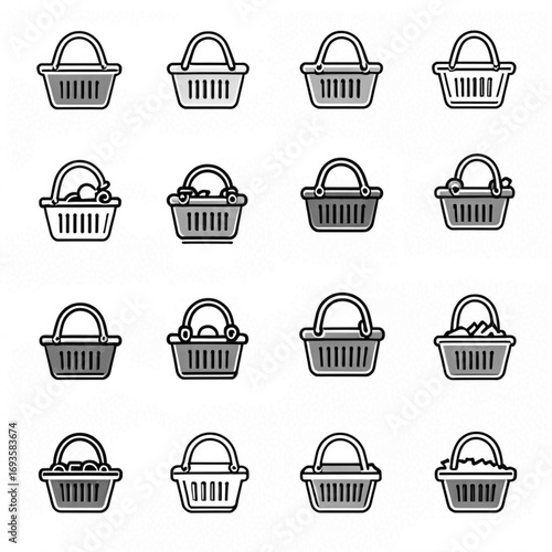 Handle Basket Icons