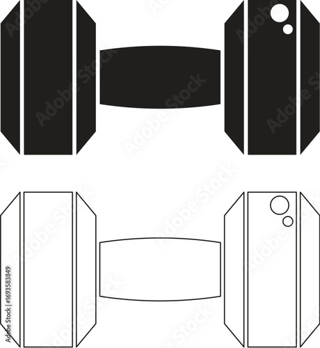 gym barbell vector illustration