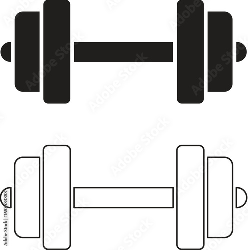  gym barbell vector illustration