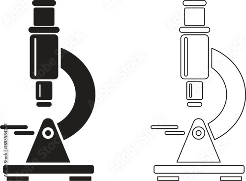lab microscope vector illustration