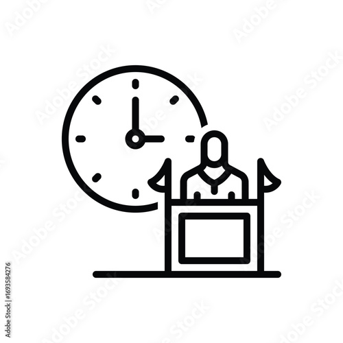 Black line icon for judgement day