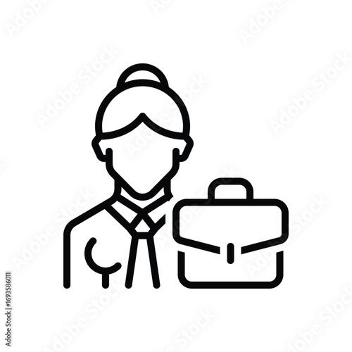 Black line icon for attorney portfolio