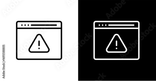 Alert White Icon Set Design