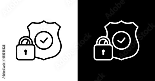 Encryption White Icon Set Design