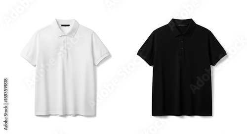 Stylish Polo Shirts in White and Black.