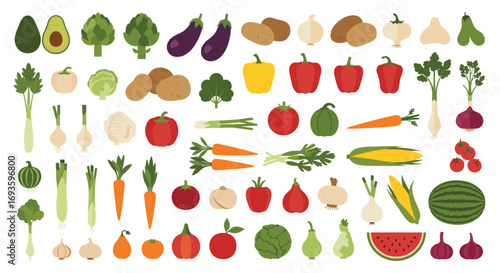 Fresh, vibrant, and healthy vegetables arranged to inspire delicious home cooking and healthy eating