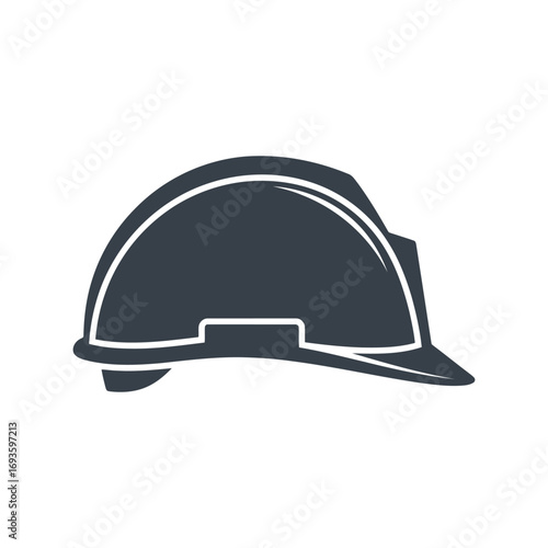 Hard hat icon construction safety equipment protective headwear symbol vector
