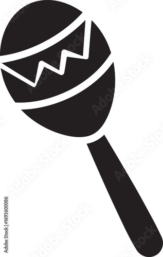 Wallpaper Mural Stylish Maracas Silhouette Black Vector Graphic Template for Rhythm and Percussion Torontodigital.ca