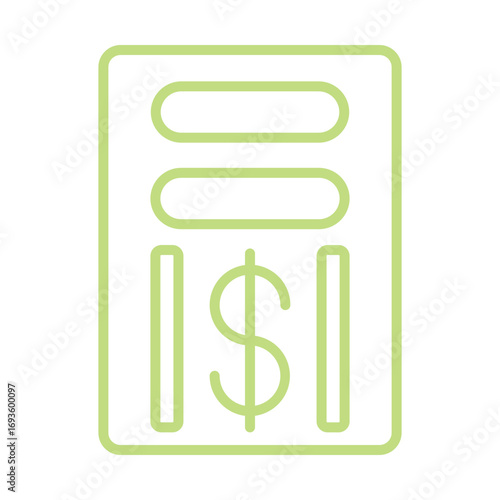 Dollar Service Fee icon design