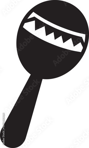 Wallpaper Mural Stylish Maracas Silhouette Black Vector Graphic Template for Rhythm and Percussion Torontodigital.ca