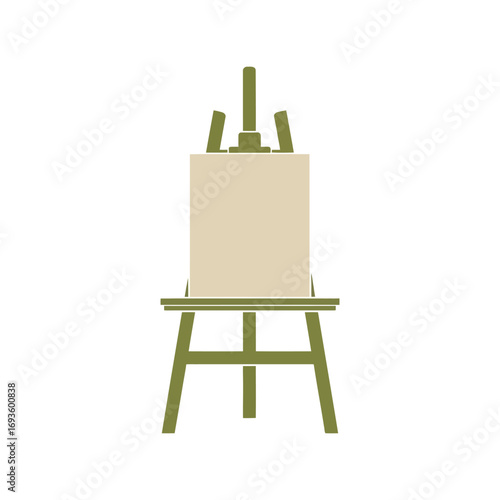 Artist easel with blank canvas ready for creative expression and painting ideas vector