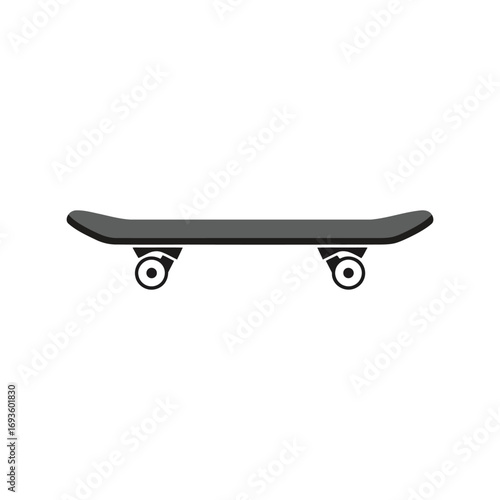 Modern silhouette skateboard sports equipment for urban lifestyle and extreme activities vector