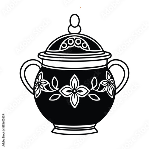 ceramic pot isolated on white