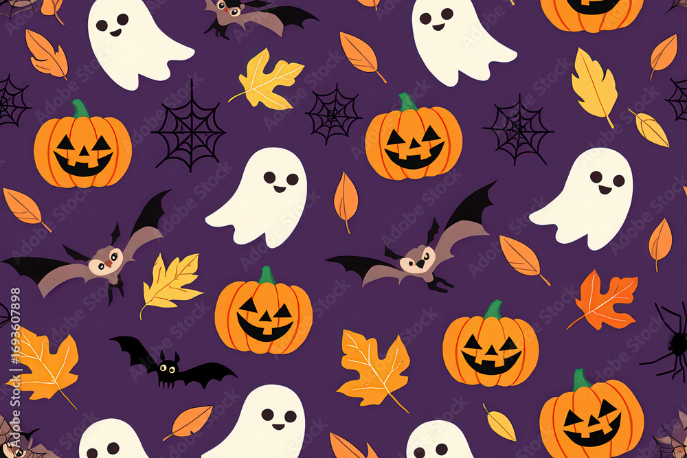 Fototapeta premium Halloween Fun Pattern