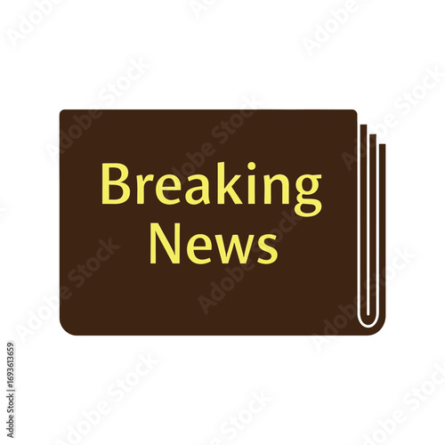Breaking news concept newspaper headline announcement urgent information alert modern style vector