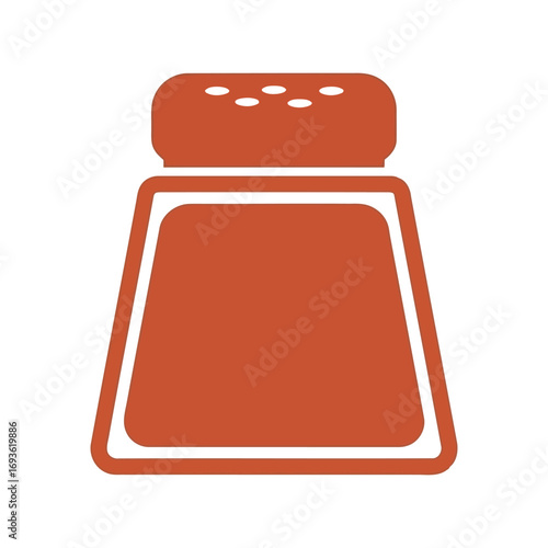 Minimalist salt shaker icon for culinary and kitchen design concepts vector