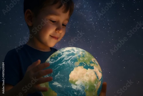 地球を持つ子供