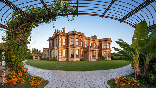 Grand Victorian Residence A Glimpse of Elegant Architecture Amidst Lush Gardens