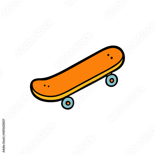 skateboard isolated on white background
