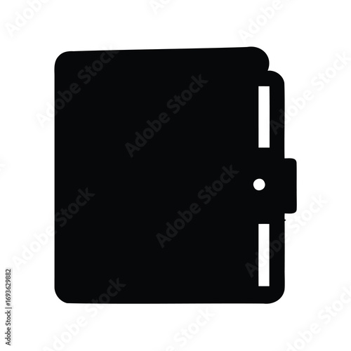 Elegant Black Wallet with Secure Button Clasp for Holding Finances Safely