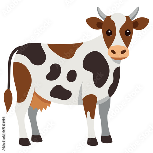 cow cartoon isolated on white