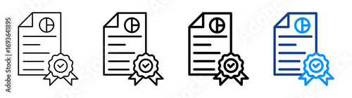 Data Quality Icon Different Style Outline Collection Set