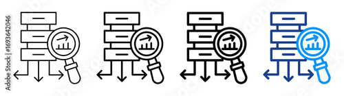 Advanced Analytics Icon Different Style Outline Collection Set