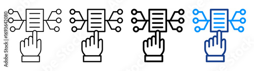Version Control Icon Different Style Outline Collection Set