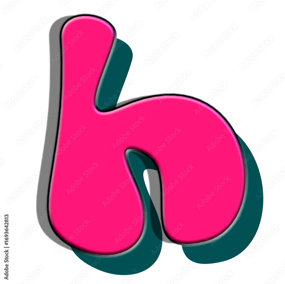 Obraz premium 3D font cartoon bumble