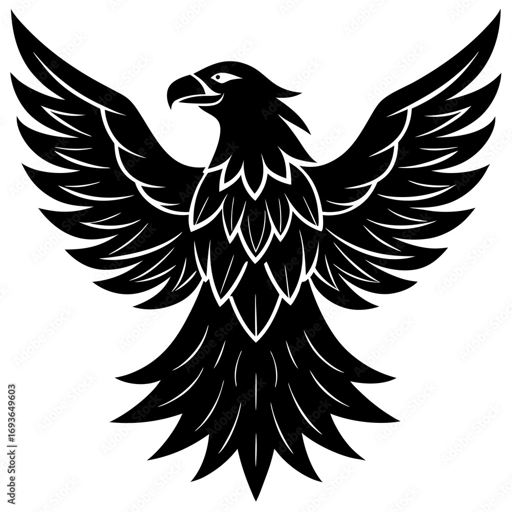 Obraz premium Eagle Print silhouette illustration