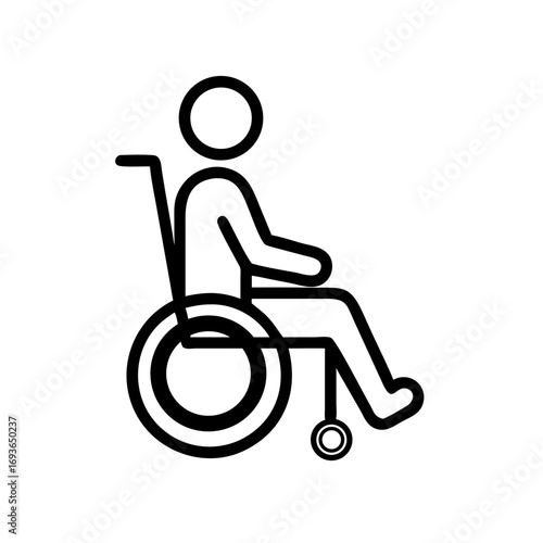 Illustration of a person in a wheelchair