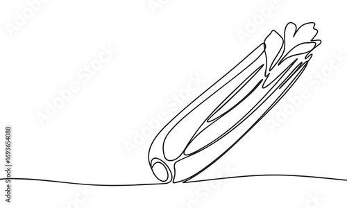 Celery Stalk Single-Line Drawing