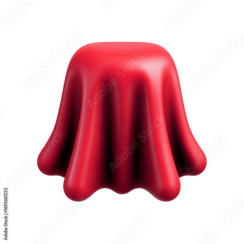 A vibrant red gelatin dessert on a white background, perfect for celebrations.