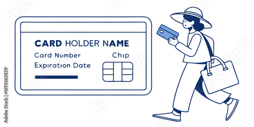Woman confidently uses credit card for shopping and transactions, symbolizing financial freedom and convenience