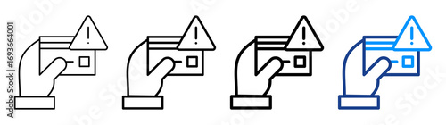 Credit Risk Icon Different Style Outline Collection Set