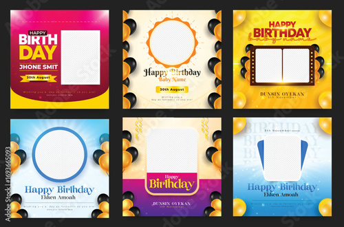 Happy Birthday Social Media Post Template