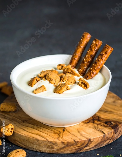 Yogurt Dip with Pretzels